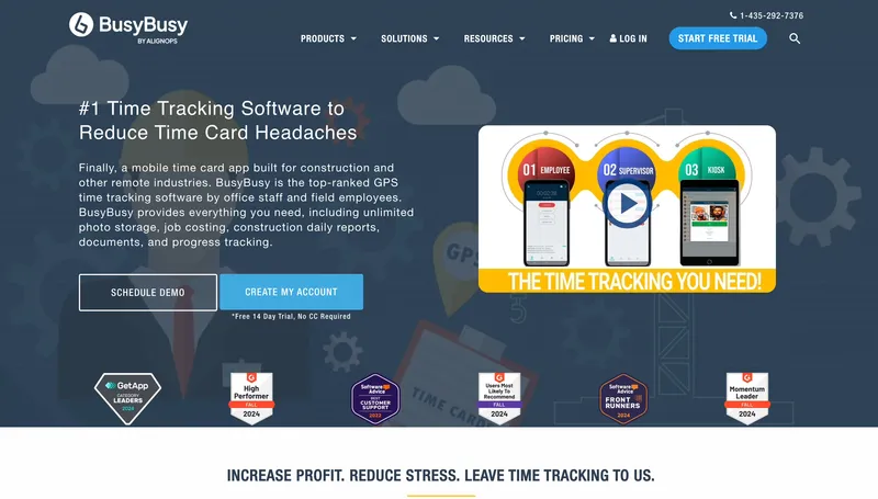 busybusy time tracking software for construction contractors