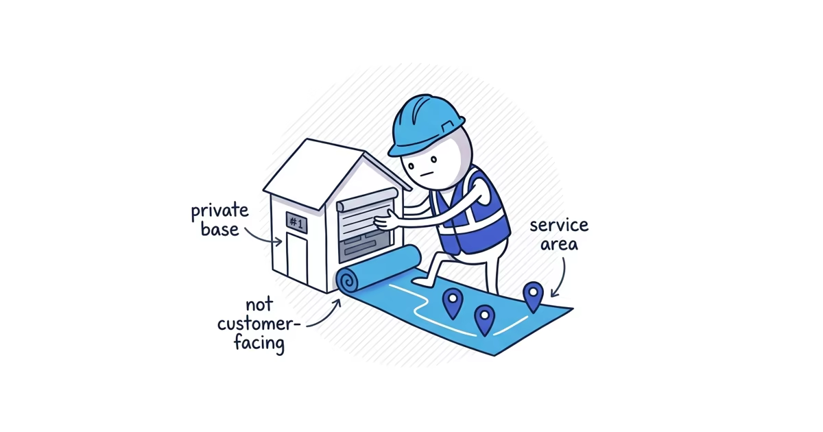 Set up a service-area Business Profile using the real operating address without exposing a private home. Choose the correct business type, public address setting, service areas, and profile count.