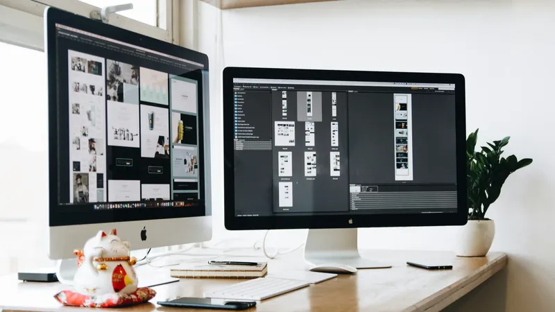 Design workspace for creative moonlighting projects and freelance work