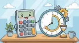 Free 8-hour shift calculator showing start time, shift duration, break time, and computed end time