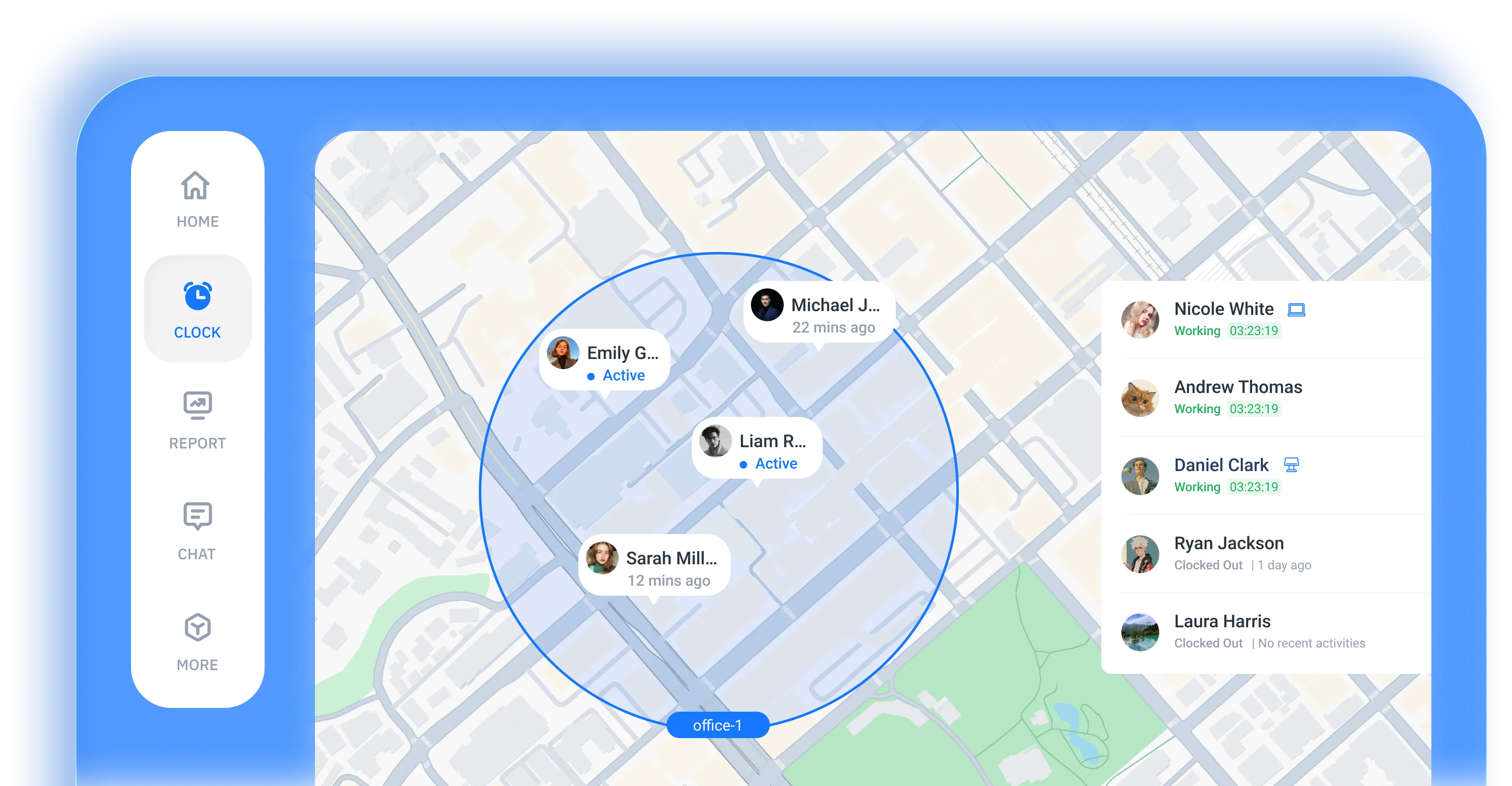 ShiftFlow GPS Tracking UI