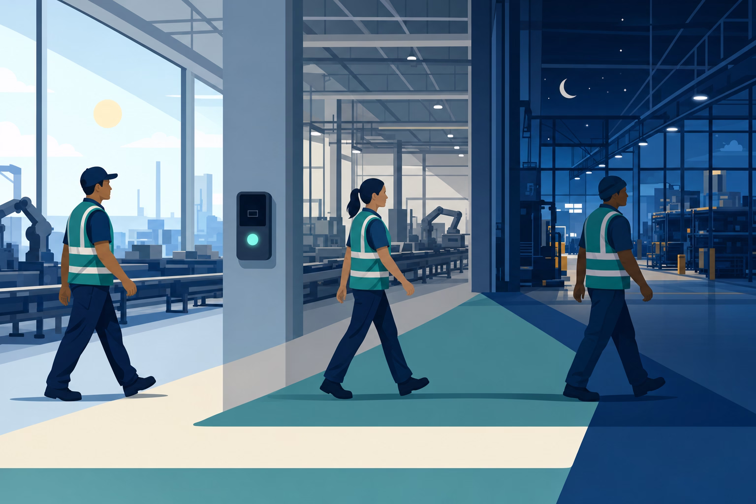 Multi-shift time tracking does not fail in installation. It fails the first pay period — when a paycheck comes in wrong and someone has to find the bug before payroll closes. Here is how to set it up so that does not happen.