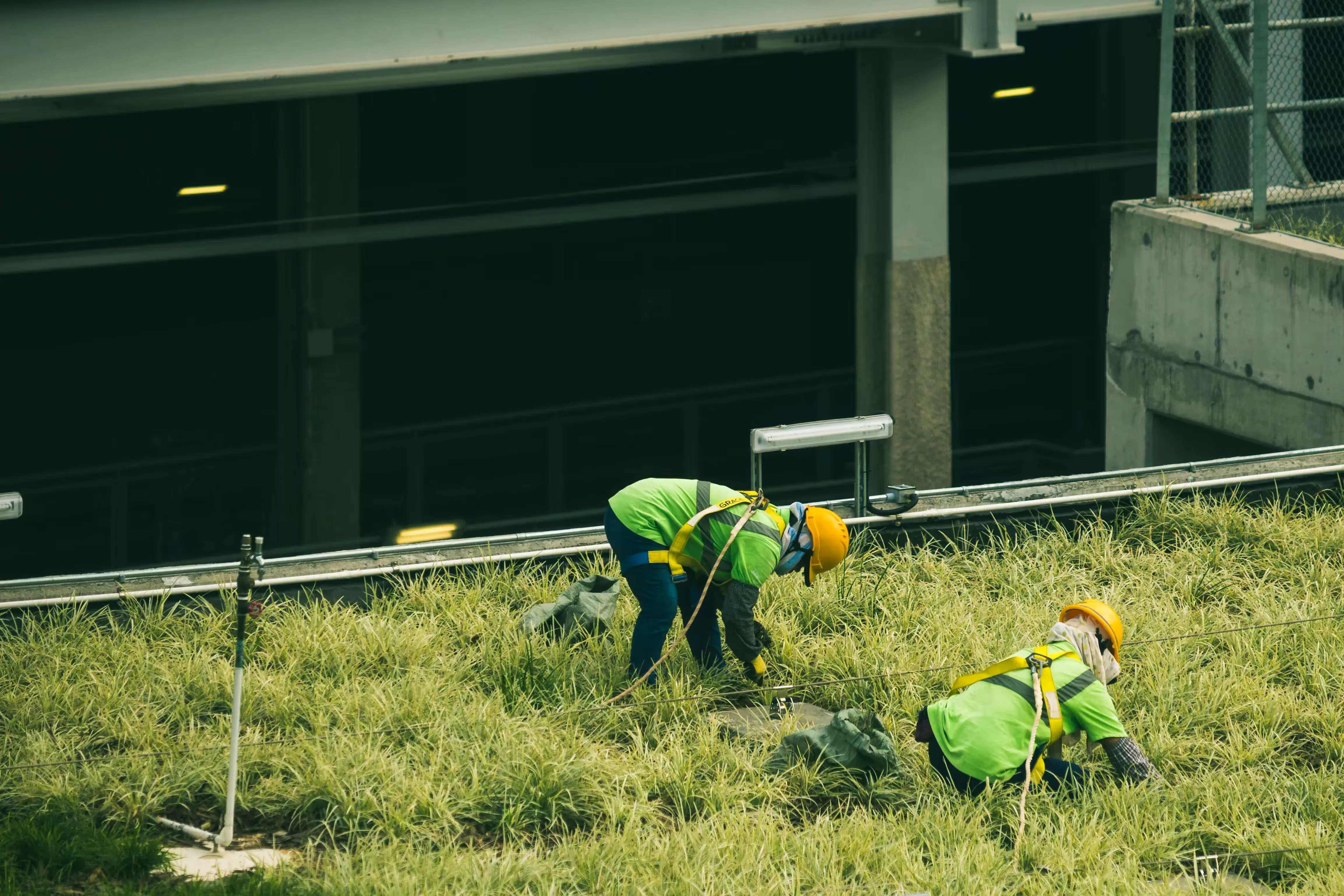 Night shift highway construction and maintenance workers