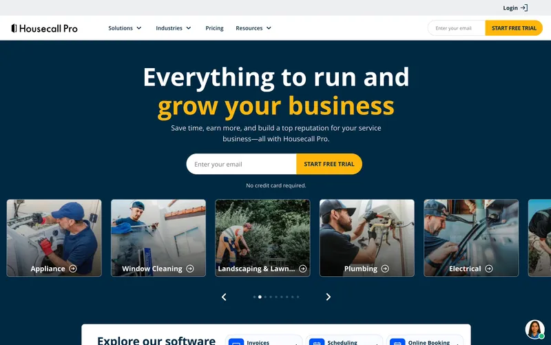 Housecall Pro time tracking software for plumbing contractors