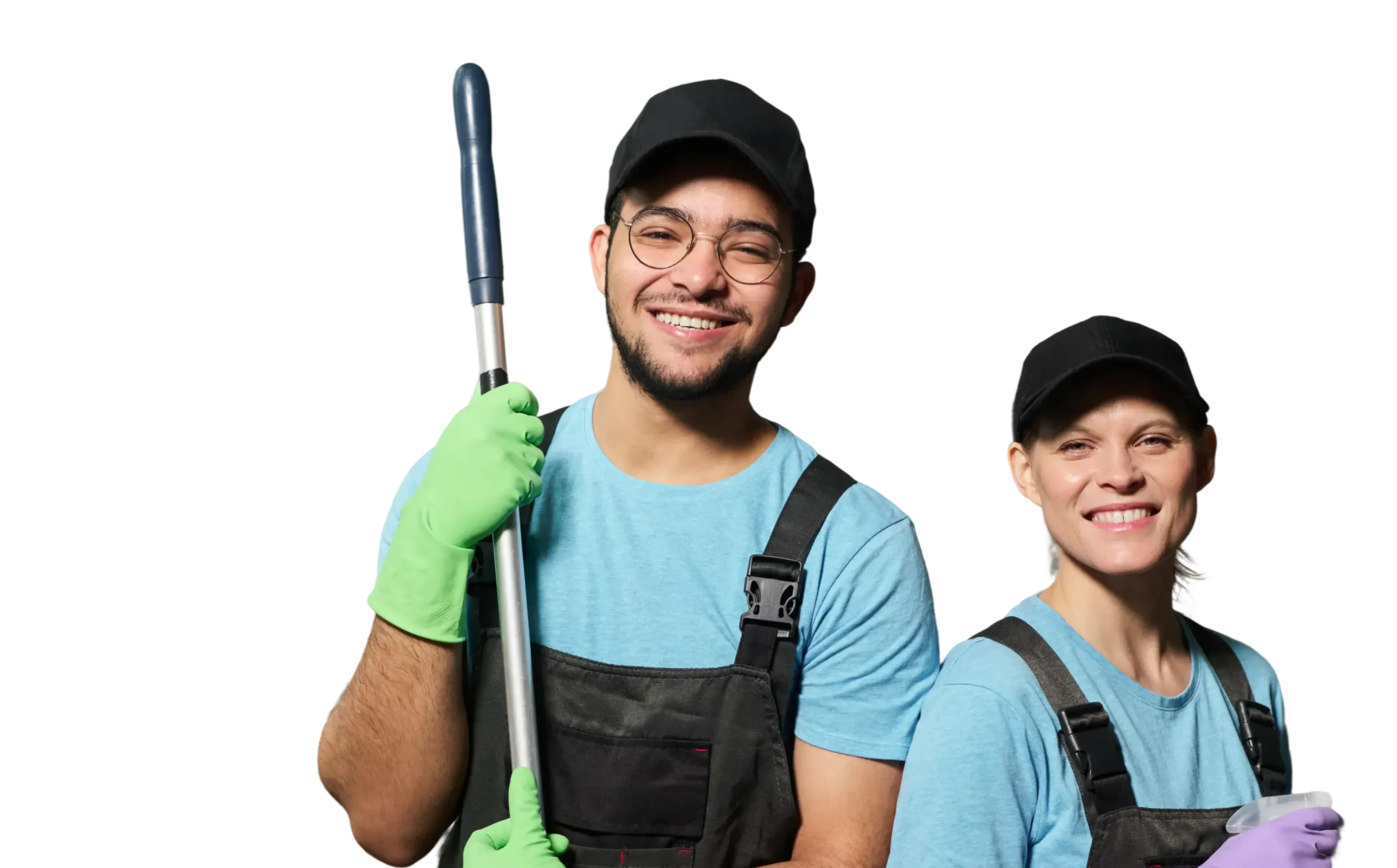 صورة جماعية لفريق التنظيف