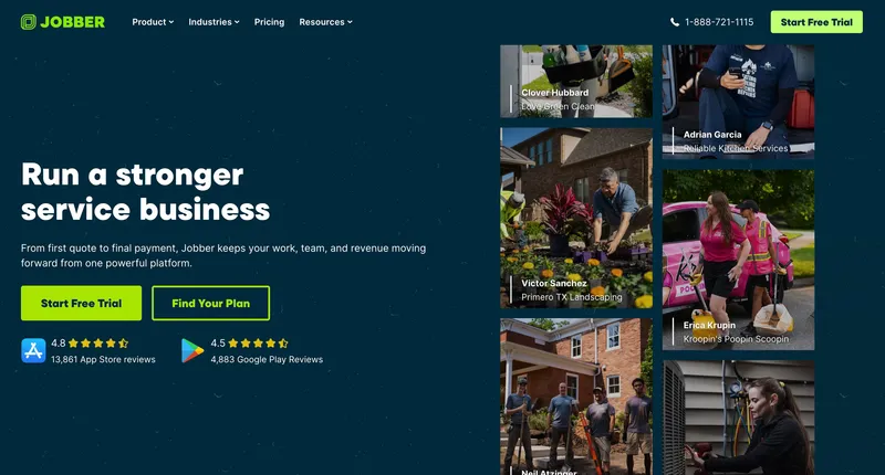 Jobber time tracking software for HVAC contractors
