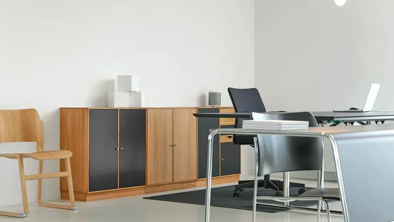 Modern office environment with flexible scheduling and voluntary time off options