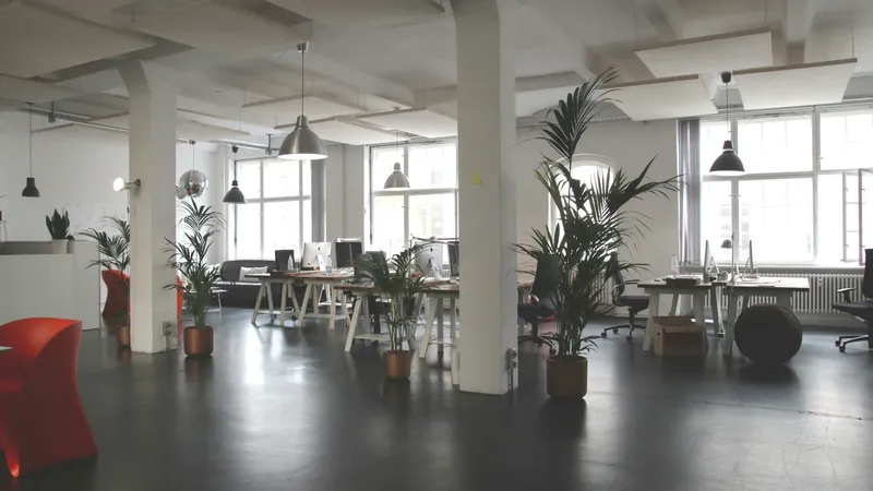 Modern open office environment fostering career growth and collaboration