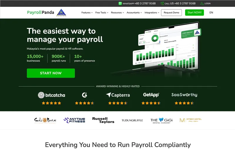 PayrollPanda free statutory payroll for Malaysian SMEs (EPF, SOCSO, EIS, PCB)