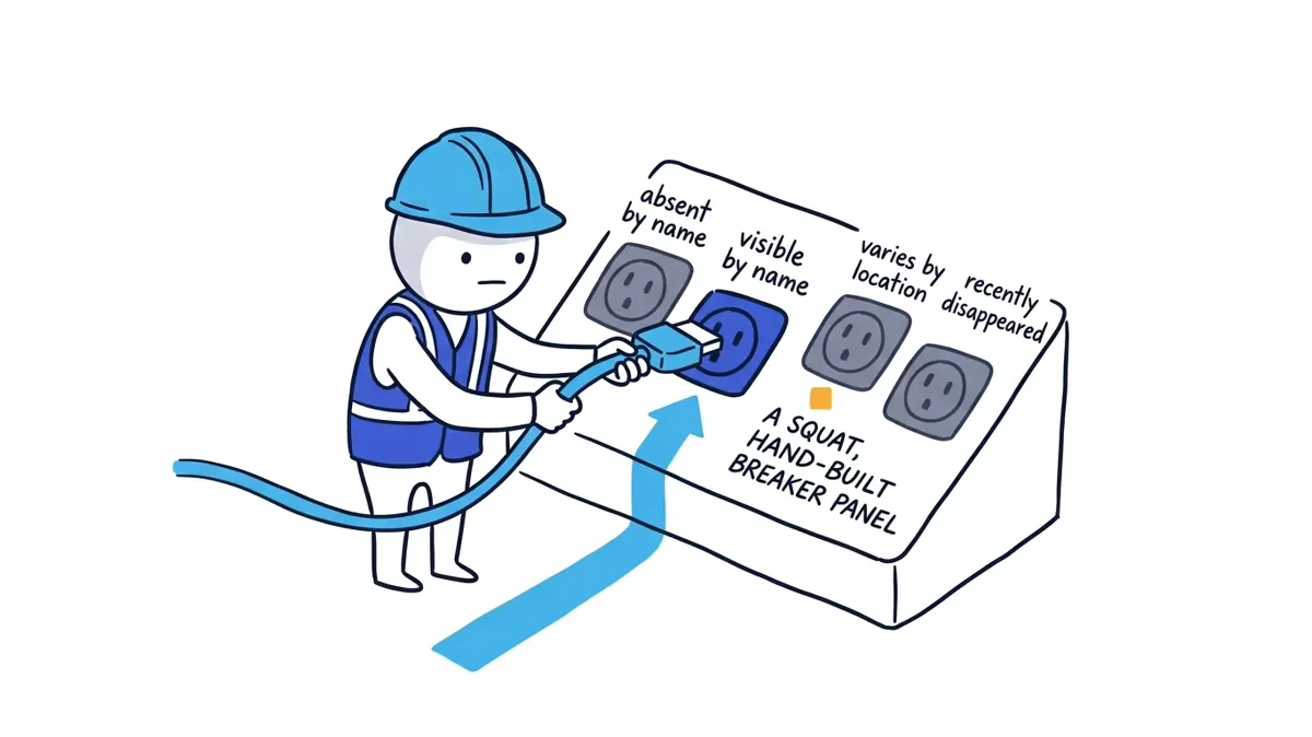The ShiftFlow Worker plugs a public profile test into one of four states: absent by name, visible by name, location-dependent, or recently disappeared.
