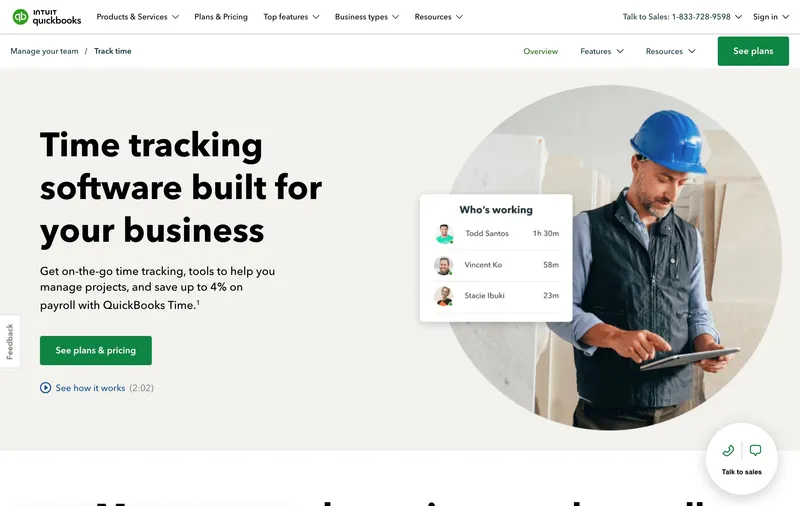 QuickBooks Time dashboard