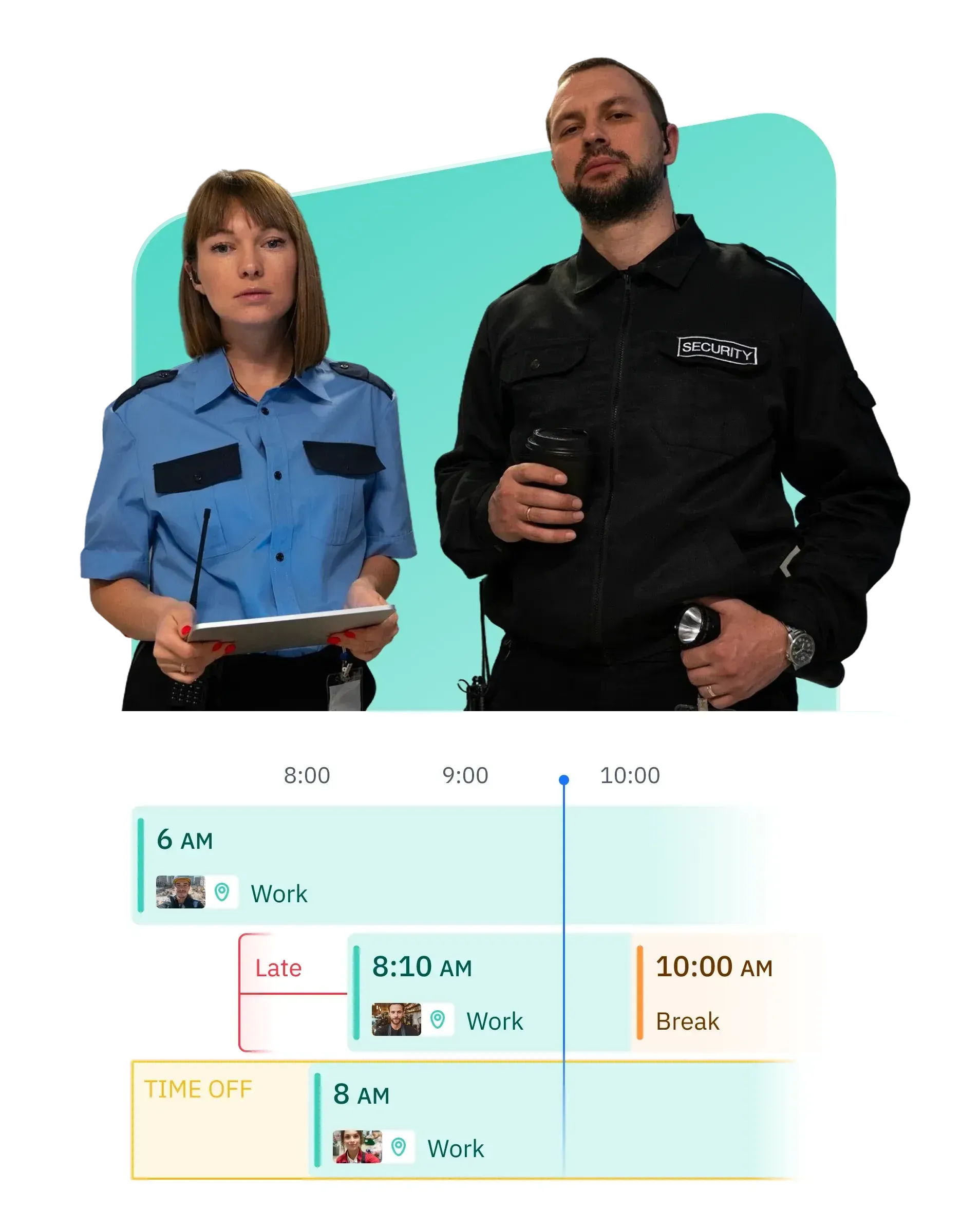 تتبع ساعات الحراس