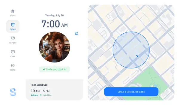 ShiftFlow time clock software dashboard