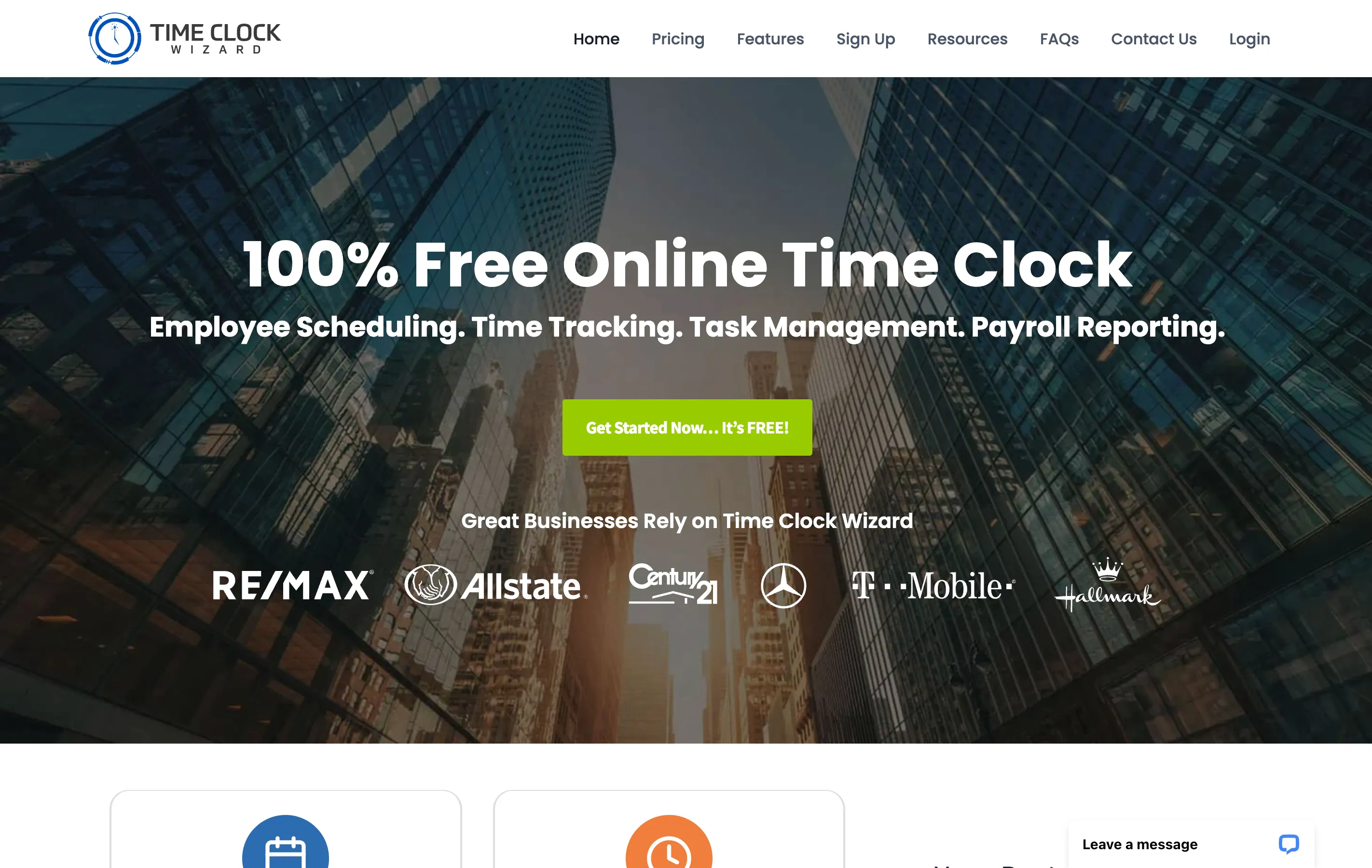 Time Clock Wizard dashboard
